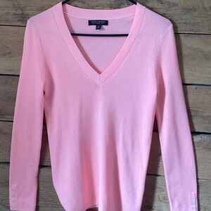Banana Republic Pink V-Neck Sweater